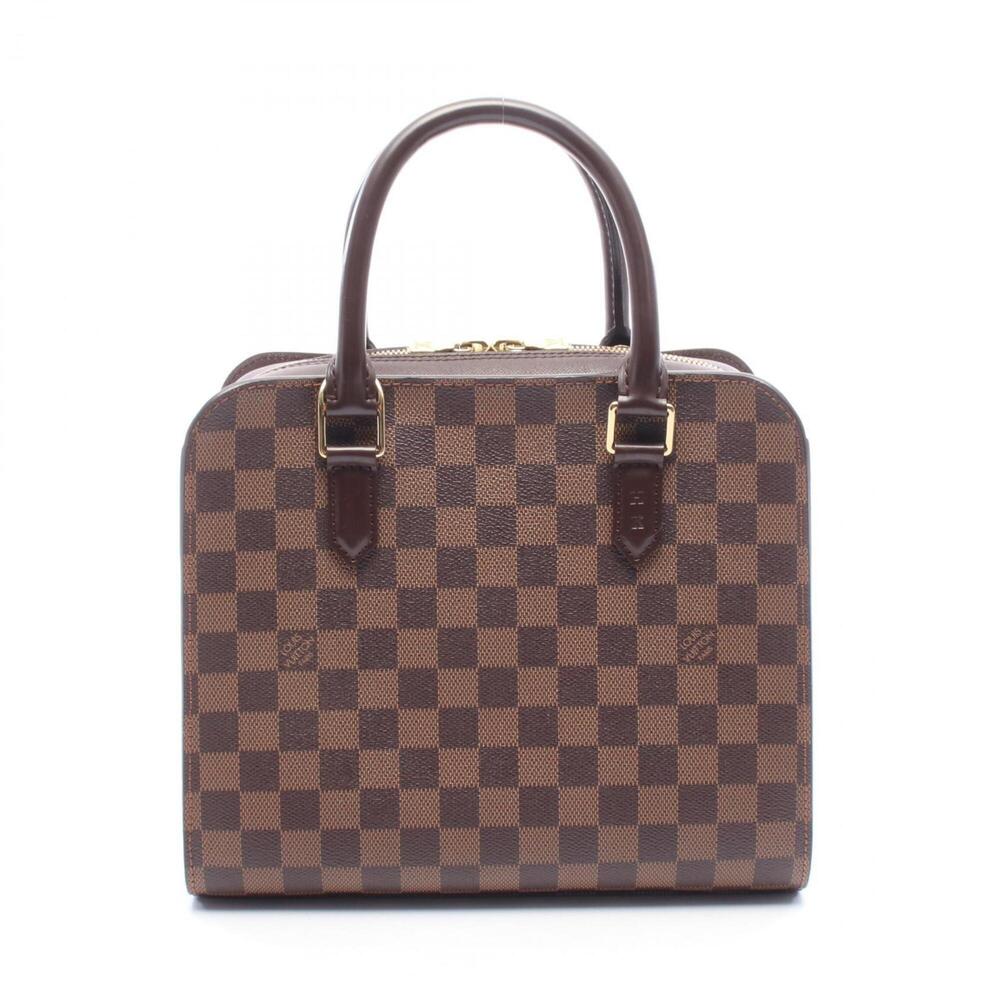 Louis Vuitton Triana Handbag, Coated Canvas and Leather, Damier Pattern, Wome...